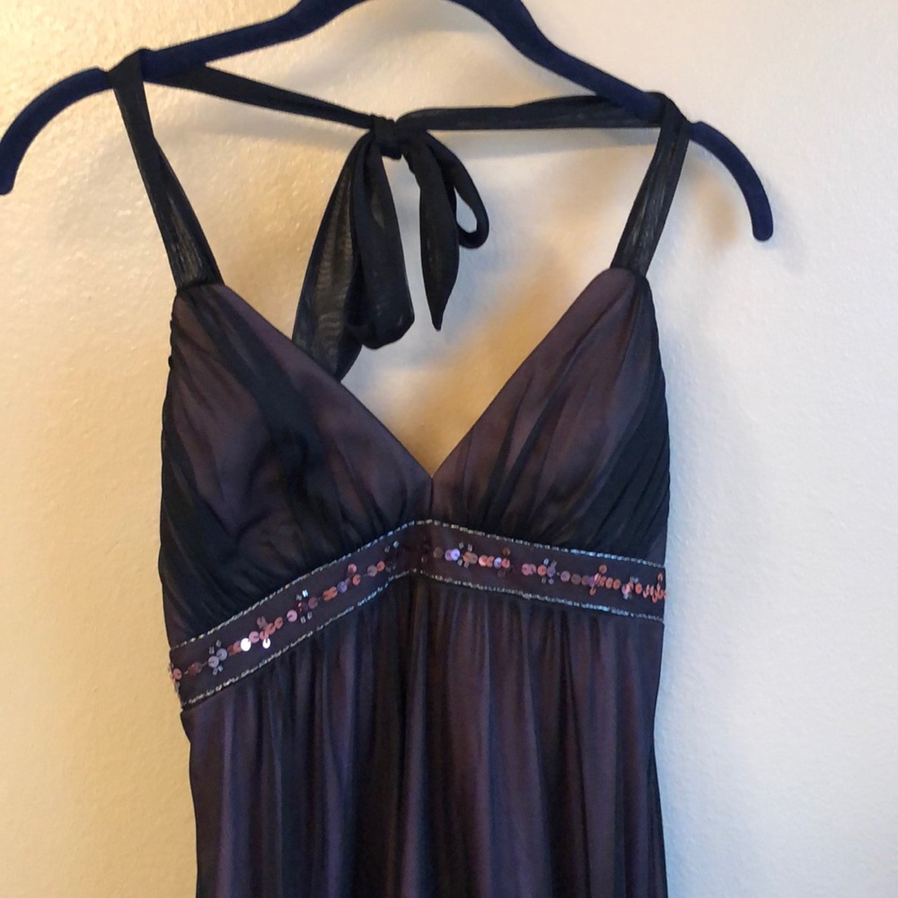 Halter dress with sequins